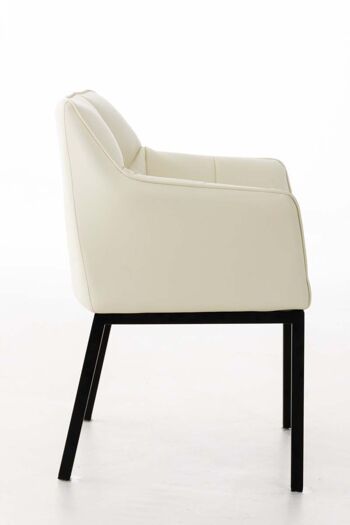 Torrenera Chaise de salle à manger Cuir artificiel Crème 13x63cm 3