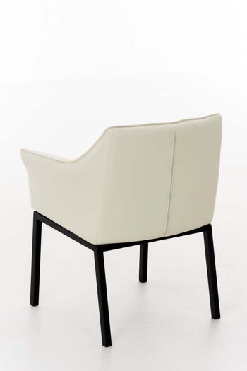 Torrenera Chaise de salle à manger Cuir artificiel Crème 13x63cm 4