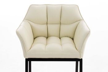 Torrenera Chaise de salle à manger Cuir artificiel Crème 13x63cm 5