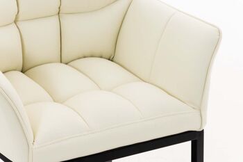 Torrenera Chaise de salle à manger Cuir artificiel Crème 13x63cm 6