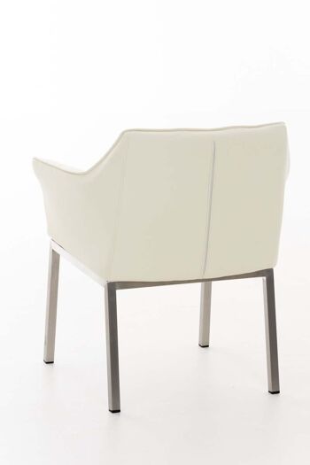 Annicco Chaise de salle à manger Cuir artificiel Crème 13x63cm 4