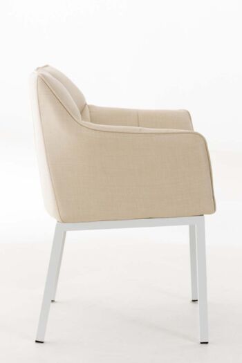 Cizzago Chaise de salle à manger Tissu Crème 13x63cm 3