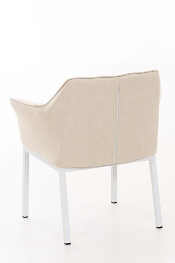Cizzago Chaise de salle à manger Tissu Crème 13x63cm 4