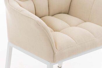 Cizzago Chaise de salle à manger Tissu Crème 13x63cm 6