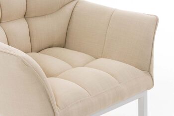 Cizzago Chaise de salle à manger Tissu Crème 13x63cm 7