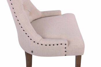 Niruzzica Chaise de salle à manger Tissu Crème 8x58cm 5