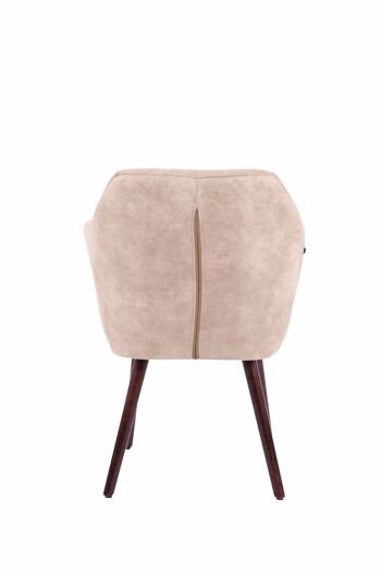 Gabiano Chaise de salle à manger Cuir artificiel Crème 7x60cm 3