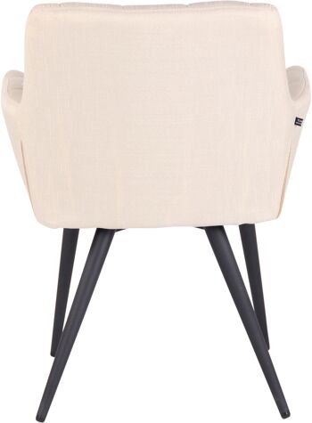 Bossico Chaise de salle à manger Tissu Crème 7x60cm 4
