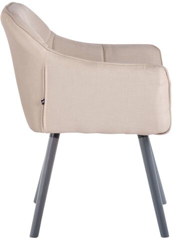 Acconia Chaise de salle à manger Tissu Crème 5x59cm 2