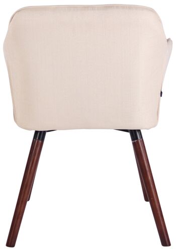 Noceta Chaise de salle à manger Tissu Crème 5x59cm 5