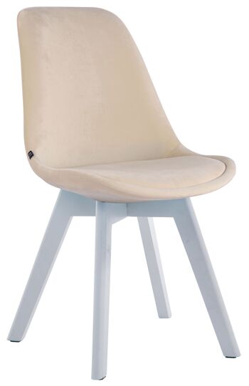 Verretto Chaise Velours Crème 6x55cm 1