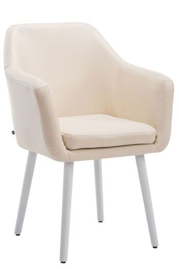Benetutti Chaise de salle à manger Cuir artificiel Crème 10x57.5cm 1
