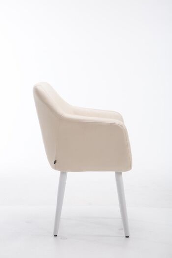 Benetutti Chaise de salle à manger Cuir artificiel Crème 10x57.5cm 3