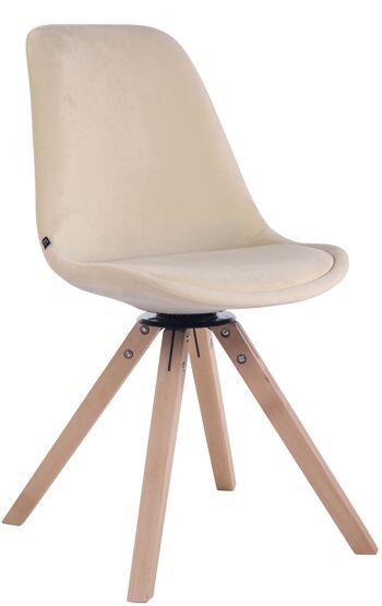 Sciccone Chaise de salle à manger Velours Crème 6x56cm 1