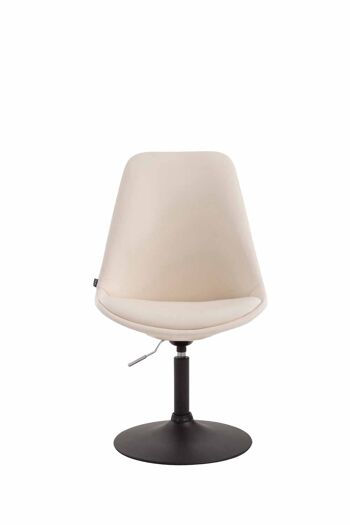 Cassiopea Chaise de salle à manger Cuir artificiel Crème 6x57cm 2