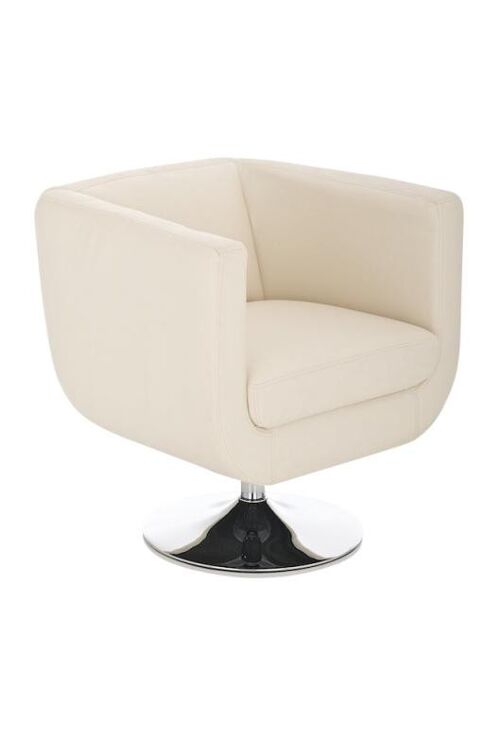 Loreno Fauteuil Kunstleer Creme 7x60cm