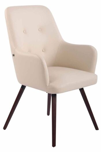 Mitreo Fauteuil Faux Cuir Crème 9x63cm 1