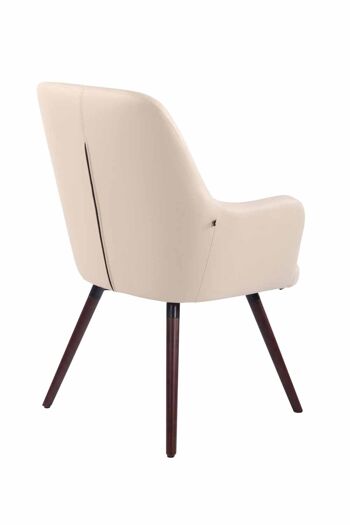 Mitreo Fauteuil Faux Cuir Crème 9x63cm 3