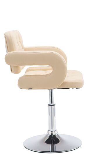 Scendamo Fauteuil Simili Cuir Crème 11x55cm 2