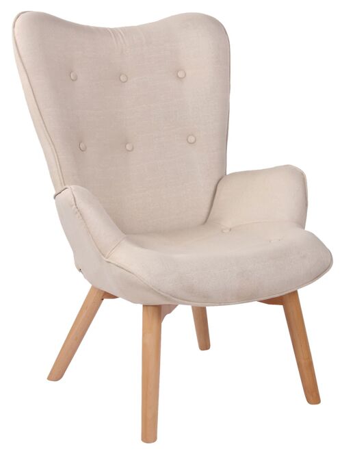 Azzate Fauteuil Stof Creme 12x77cm