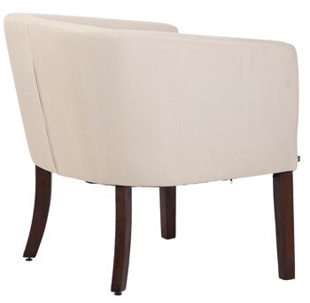 Fauteuil Capece Tissu Crème 10x70cm 4