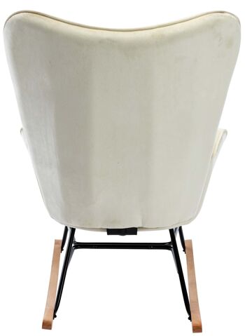 Calcinaia Rocking Chair Velours Crème 16x88cm 3