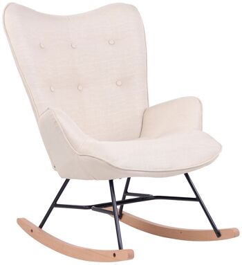 Filaga Rocking Chair Tissu Crème 16x88cm 1