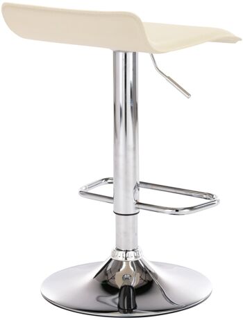 Delfina Lot de 2 Tabourets de Bar Simili Cuir Crème 5x41cm 2