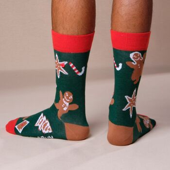 Bonhomme en pain d'épice Chaussettes de Noël. Unisexe 5