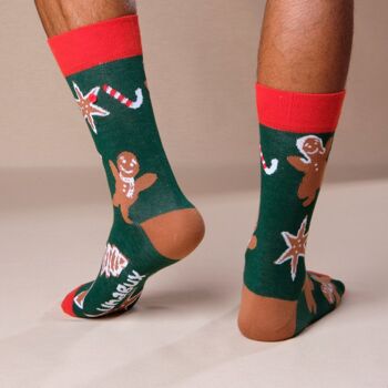 Bonhomme en pain d'épice Chaussettes de Noël. Unisexe 9