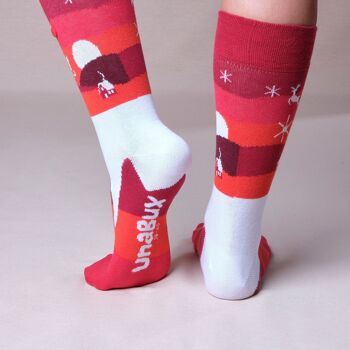 Paysage.  Chaussettes de Noël.  Unisexe. 36-40 4