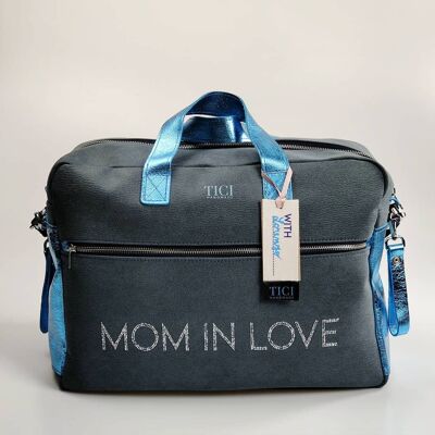Mommy Bag modello Asia | Borsa Passeggino Blu