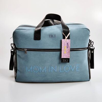 Mommy Bag modello Asia | Borsa Passeggino Celeste