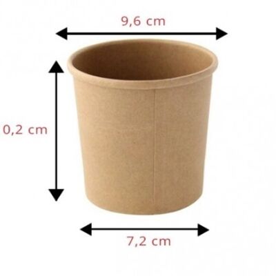 brown recycled kraft soup bowl 45cl