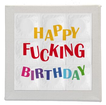 Cadre préservatif : happy fucking birthday