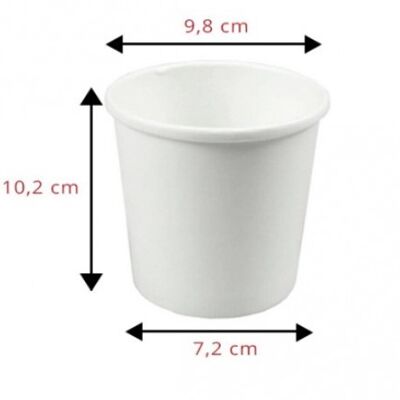 white recycled kraft soup bowl 45cl