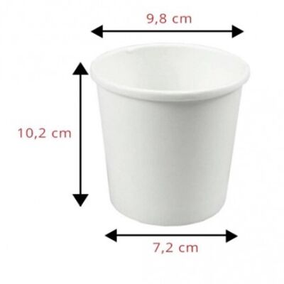 white recycled kraft soup bowl 45cl