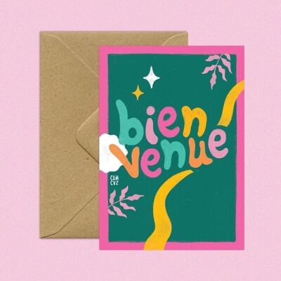 Postcard Welcome A6 | lettering