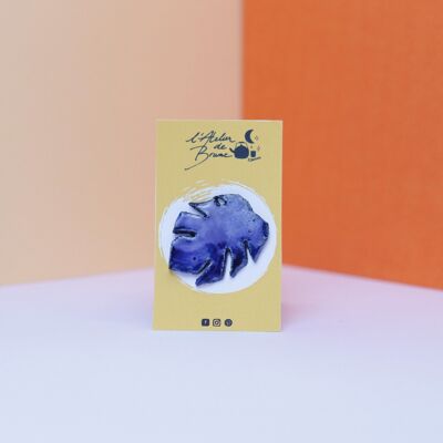 Blue Monstera pin