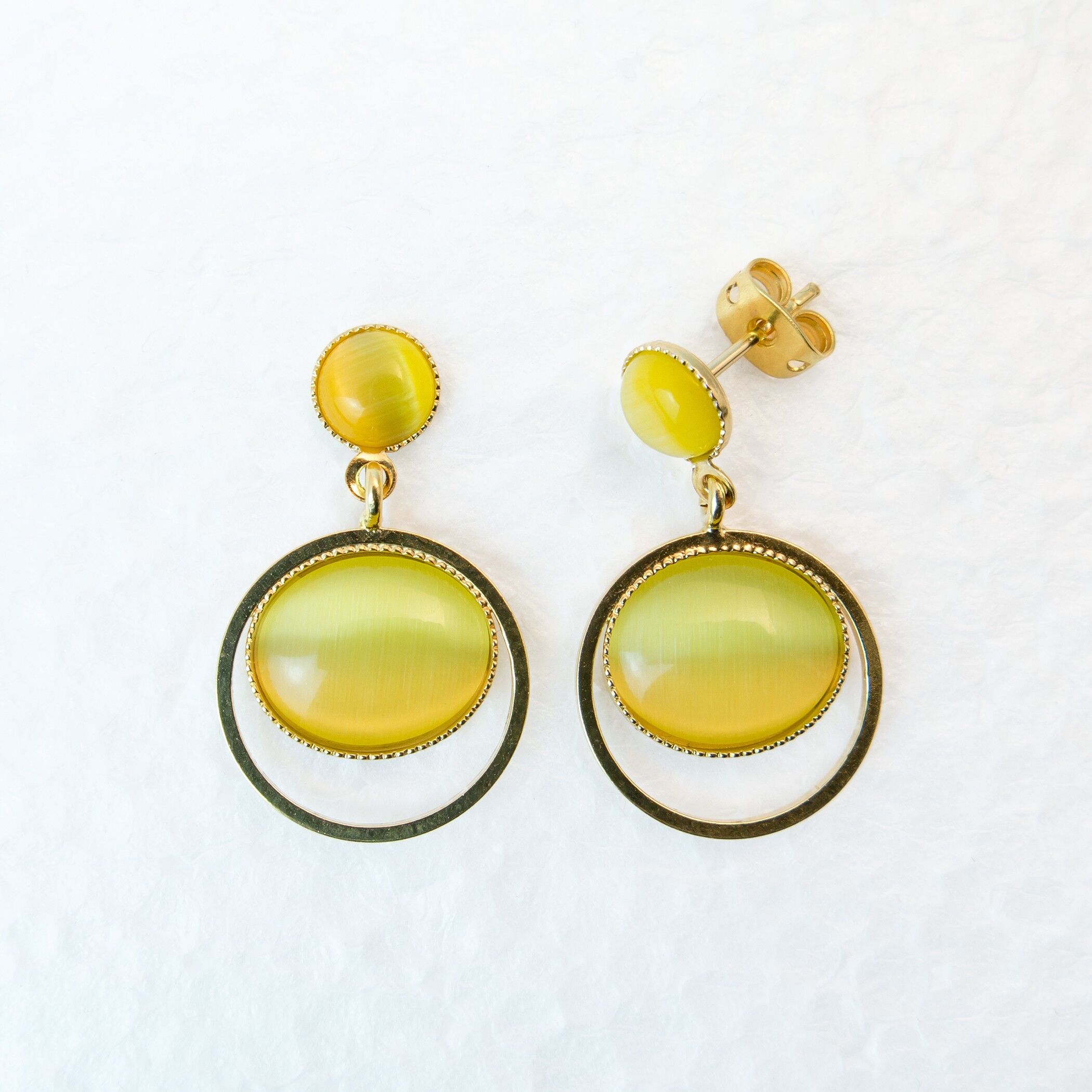 Ohrstecker, vergoldet, gelb (344.2)