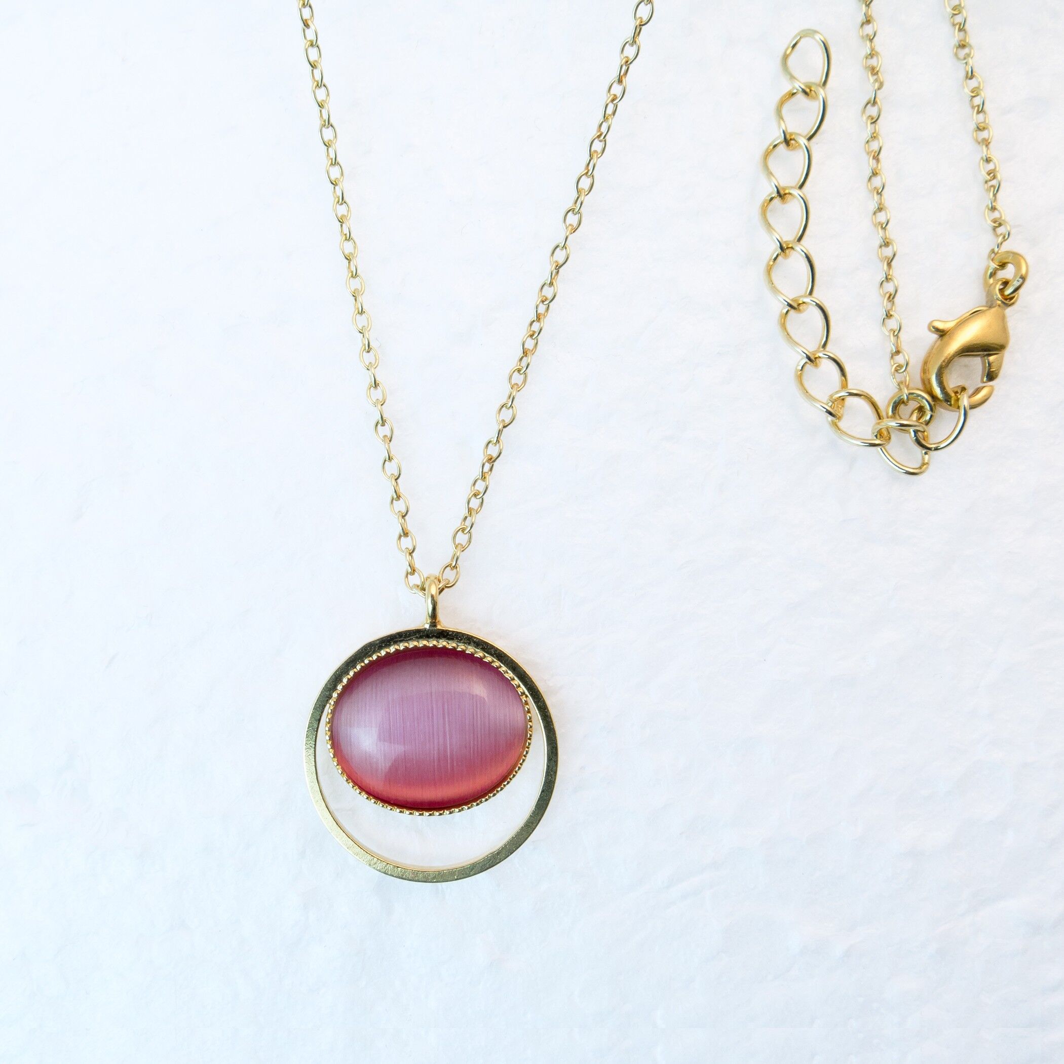 Halskette, vergoldet, rose (K345.5)