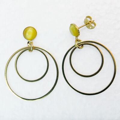 Ear studs, gold-plated, yellow (318.2)