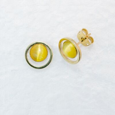 Ear studs, gold-plated, yellow (235.2)
