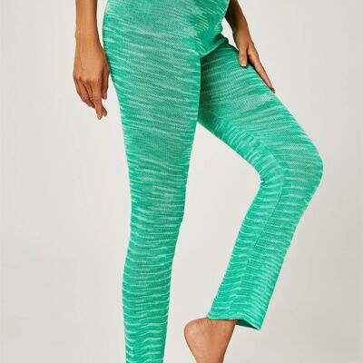 Knitted Fit Trousers In Green