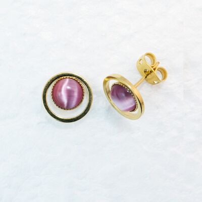 Studs, gold-plated, rose (235.5)