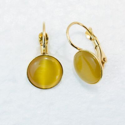 Earrings, gold-plated, yellow (266.2)