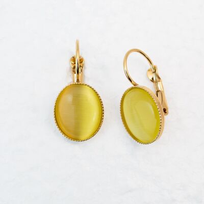 Earrings, gold-plated, yellow (320.2)