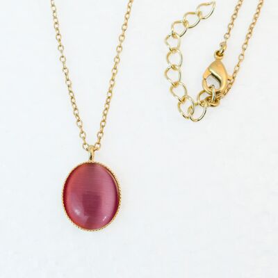 Necklace, gold-plated, rose (K320.5)
