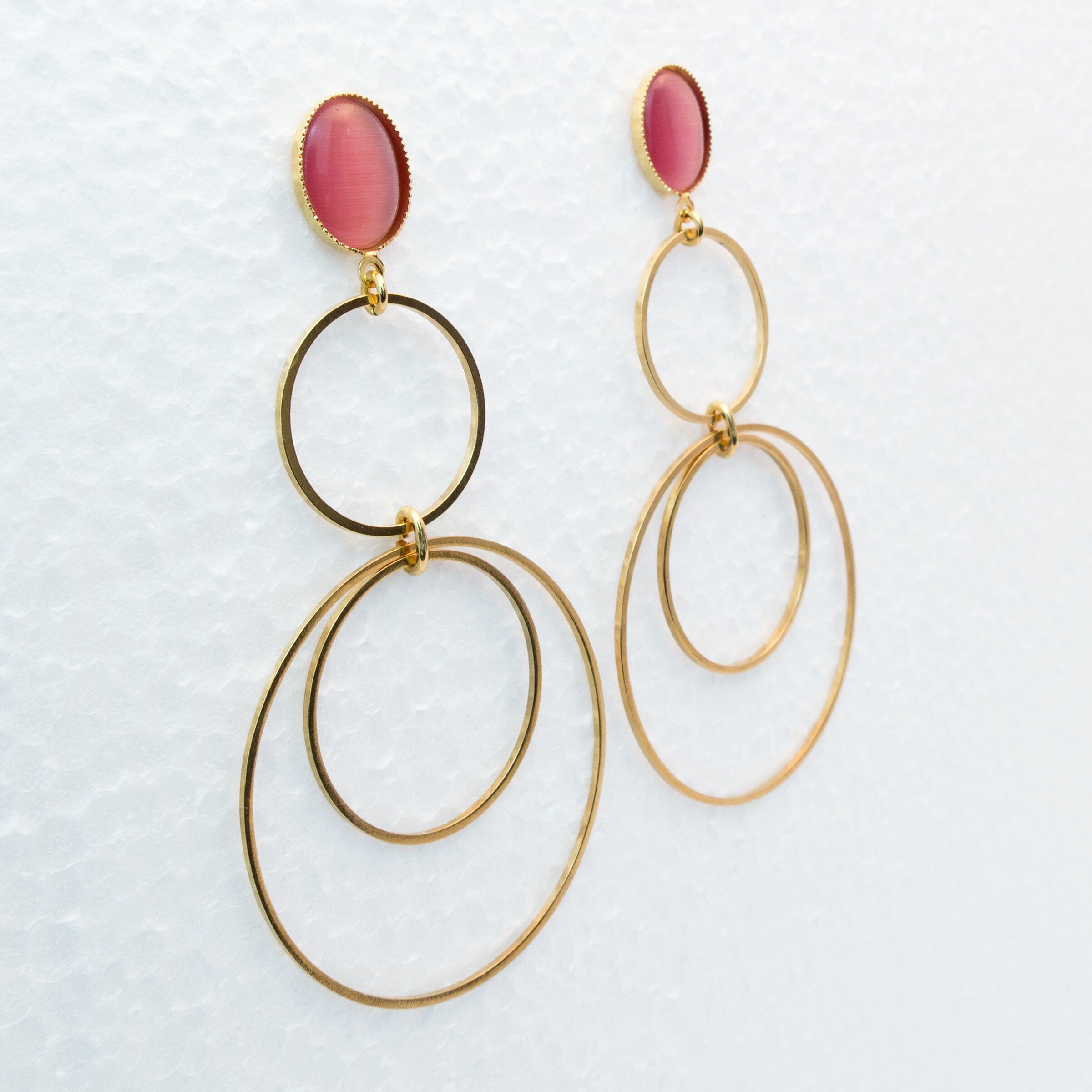 Borchie, placcate in oro, rosa (350,5)