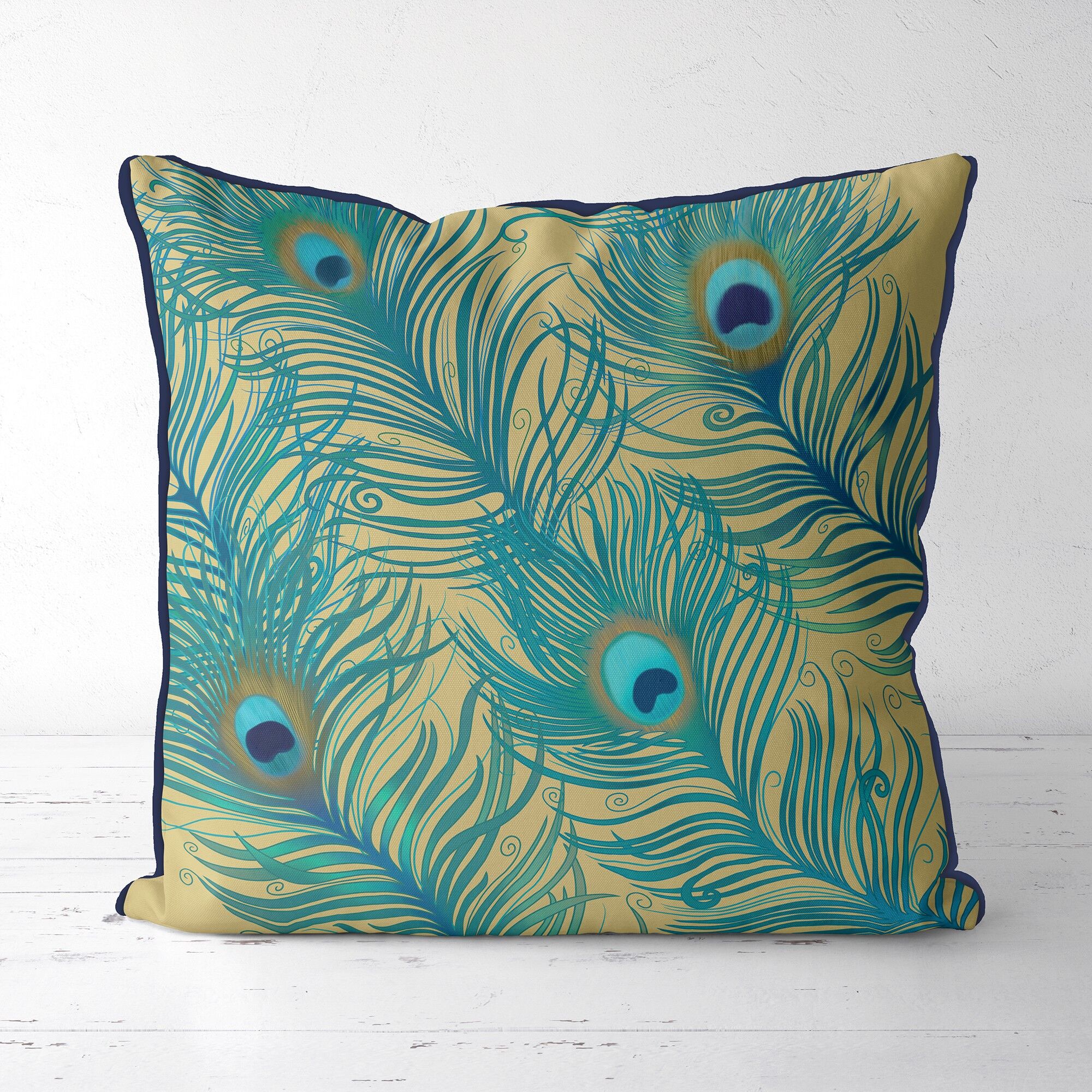 Peacock feather outlet throw pillows